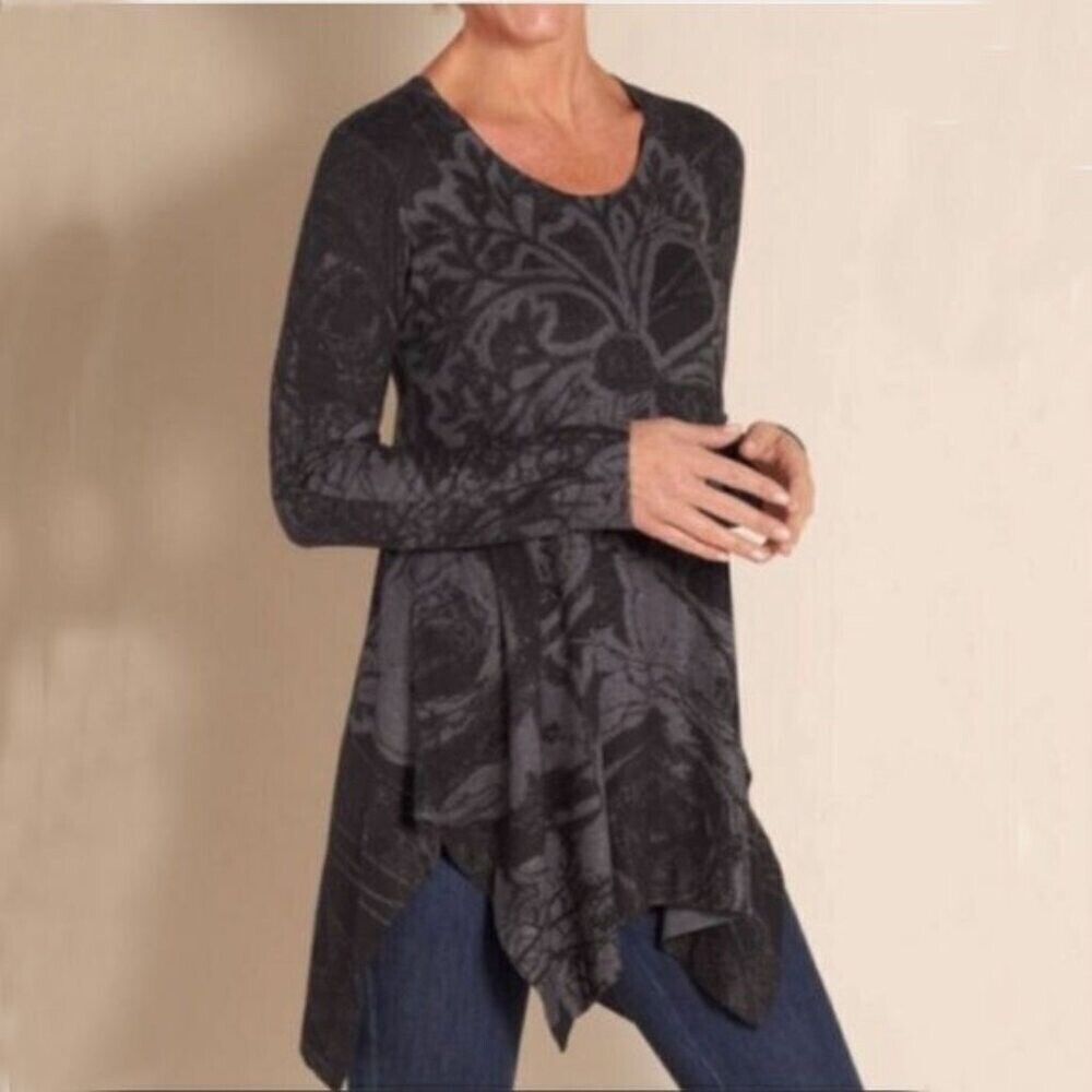SOFT SURROUNDINGS Renaissance Tunic Top Asymmetrical Boho Sz Medium EUC